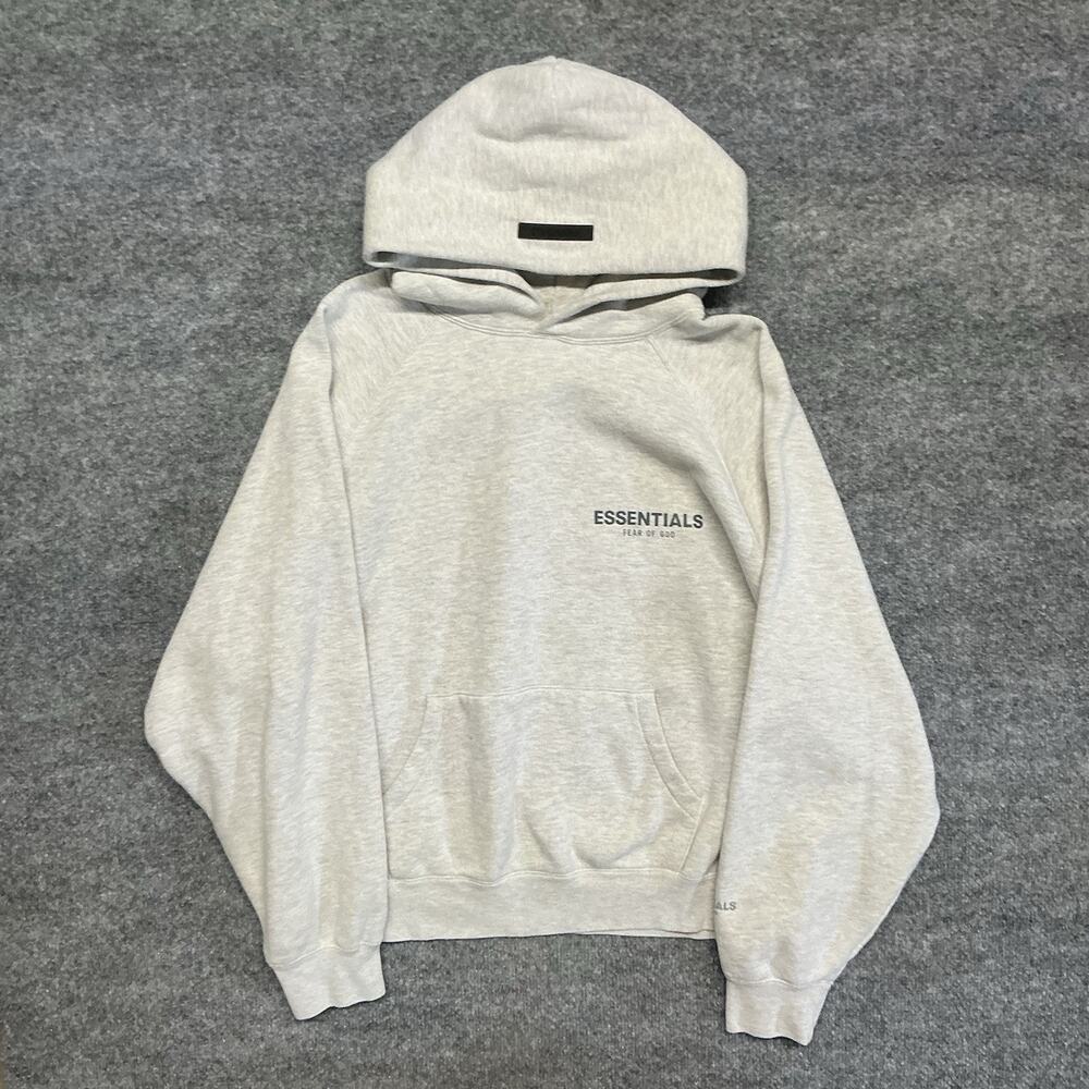 Fear of God Essentials Gray Fleece Pullover Hoodie Men’s Size M